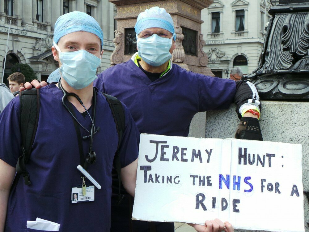 Photos taken at the London march in protest at the proposed contract for junior doctors. These were uploaded to Twitter as soon as each was taken.